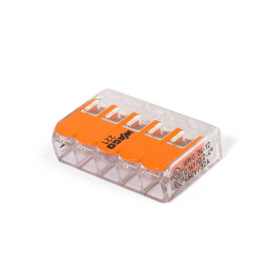 Клеммы Wago компактные рычажковые универсальные (без контактной пасты) 221–615
