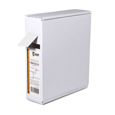 Термоусадочная белая трубка в компактной упаковке по 10 метров (Т-бокс) Т-BOX-6/3, бел