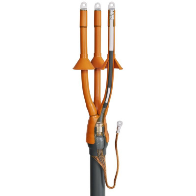 Концевая кабельная муфта наружной установки для кабелей с изоляцией из сшитого полиэтилена до 10 кВ 3ПКНТп-10-150/240